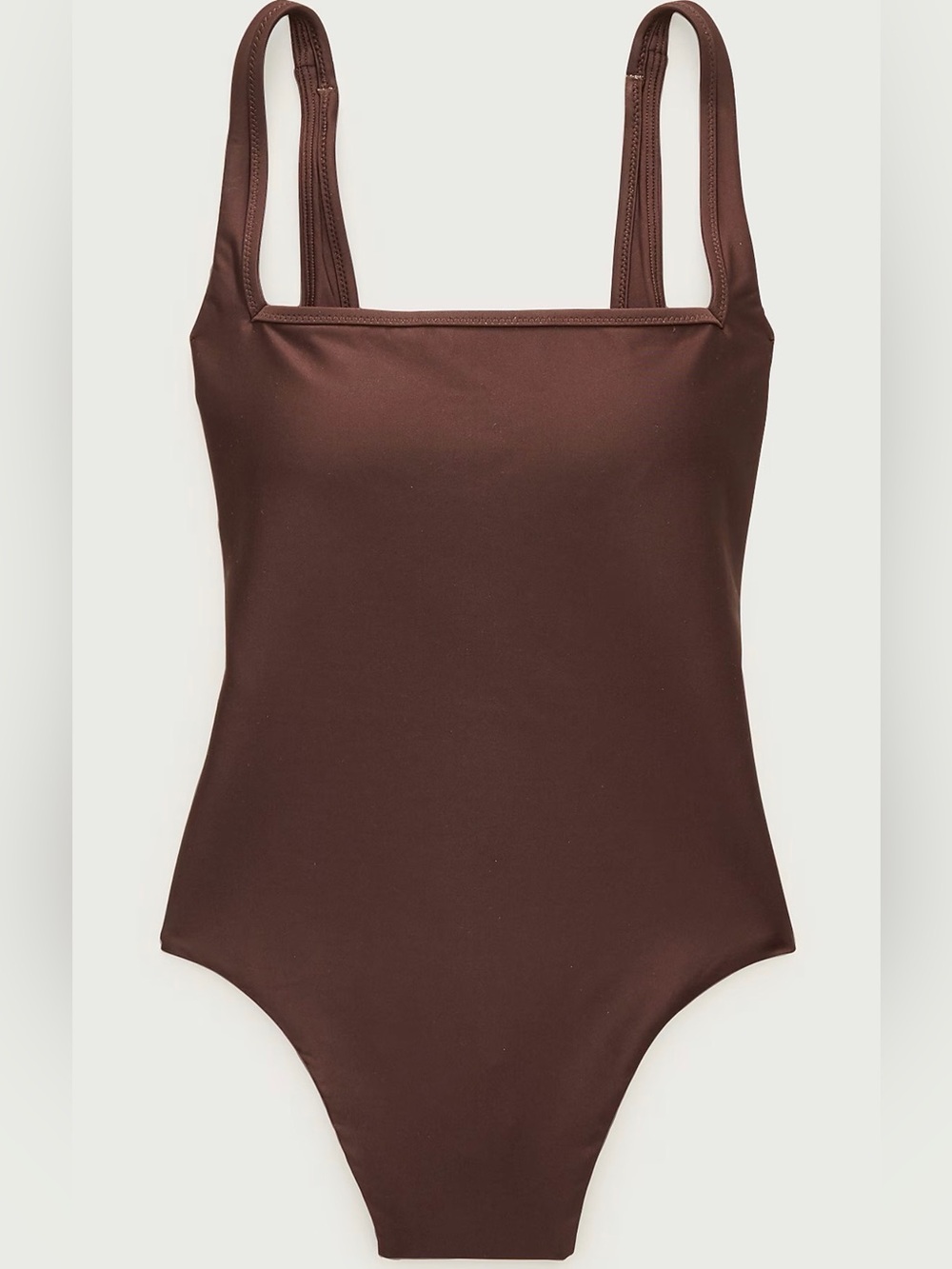 J. Crew Chocolate Brown Scoop Neck One-Piece Swimsuit - Picture 3 of 4